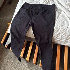 Under 5'10" Navy Canvas Pants Men's‎ Casual Chinos Work Wear Size 32x26